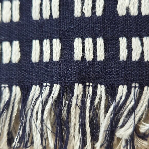 NWT J. Crew Cotton Scarf Navy & White - Picture 10 of 12